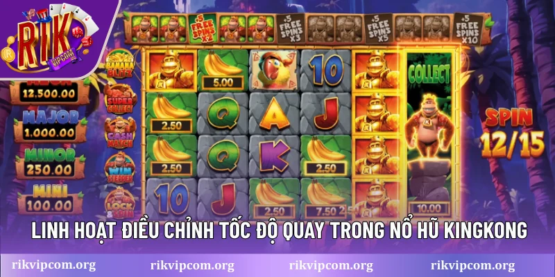 Linh hoạt điều chỉnh tốc độ quay trong nổ hũ kingkong