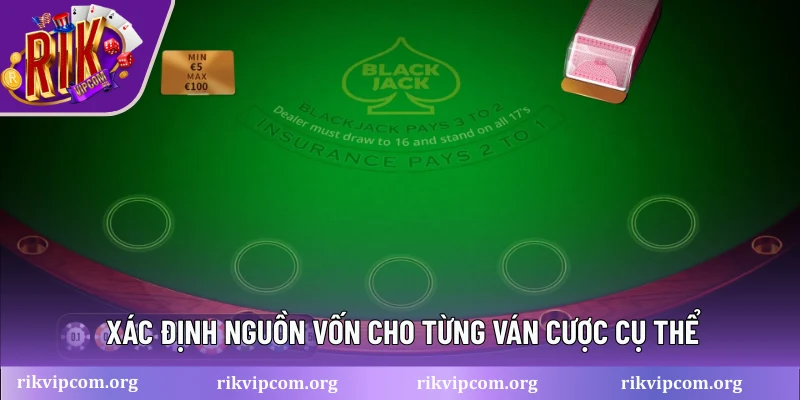 Xác định nguồn vốn cho từng ván cược cụ thể
