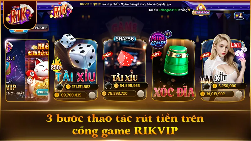 Quy trình 3 bước thao tác rút tiền RIKVIP an toàn cho người mới