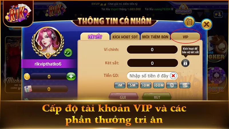 Hệ thống thăng hạng cấp VIP mang lại nhiều đặc quyền hấp dẫn