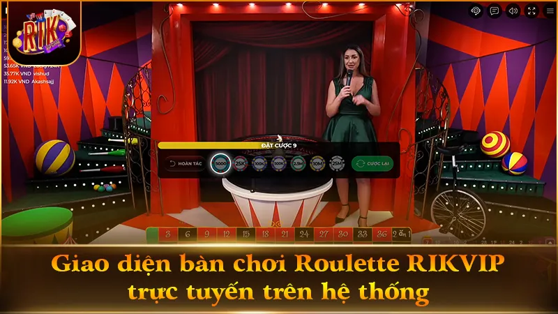Sảnh Live Casino quy tụ nhiều biến thể Roulette RIKVIP