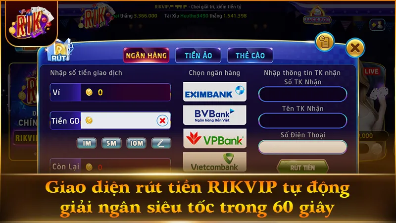 Hệ thống xử lý giao dịch tự động bằng AI siêu tốc tại RIKVIP