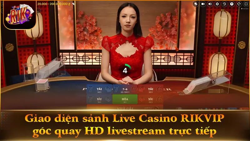 Trải nghiệm Live Casino RIKVIP đỉnh cao với Dealer thực tế