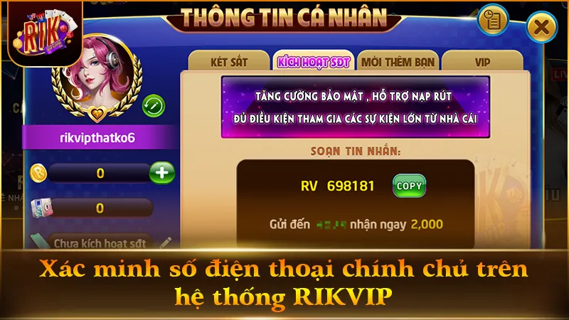 Kiểm tra tên miền HTTPS và bảo mật SĐT khi đăng nhập RIKVIP